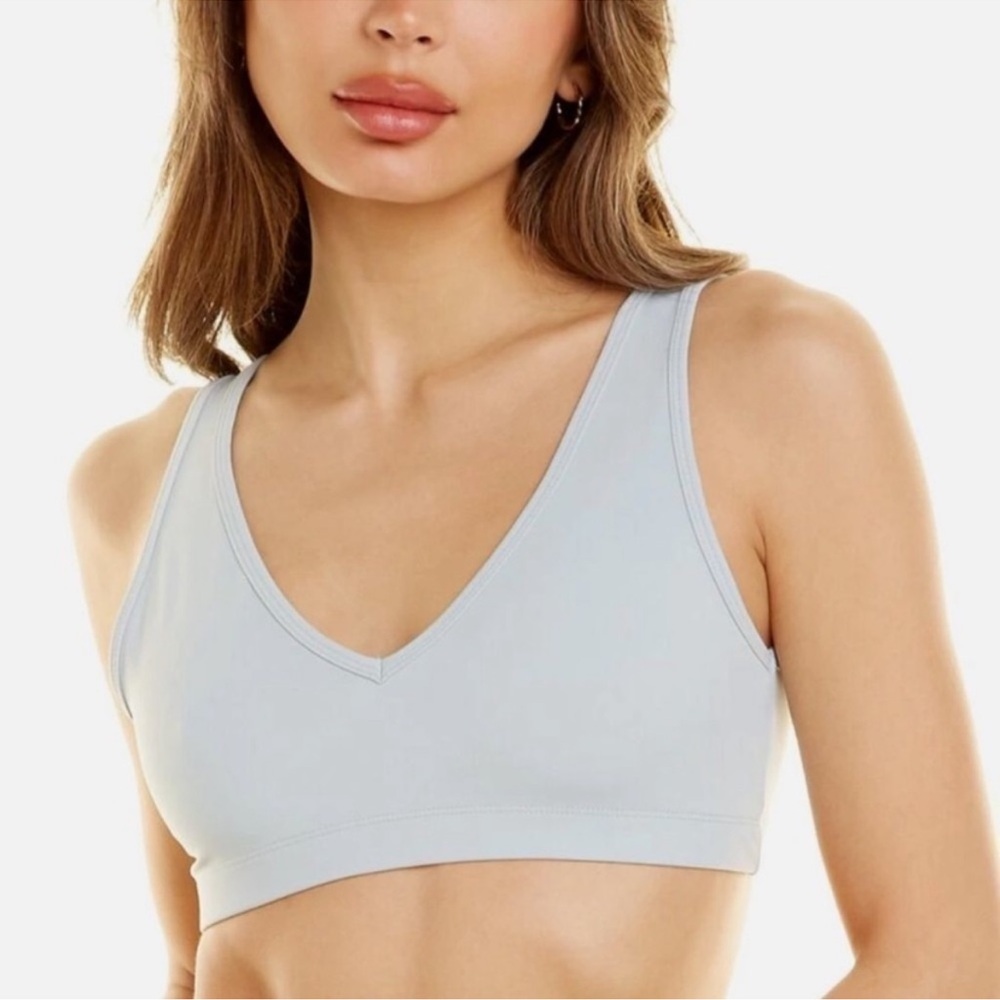 NWT - WeWoreWhat V-Neck Bra Top, Pearl Blue